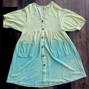 Ombré umgee waffle knit dress